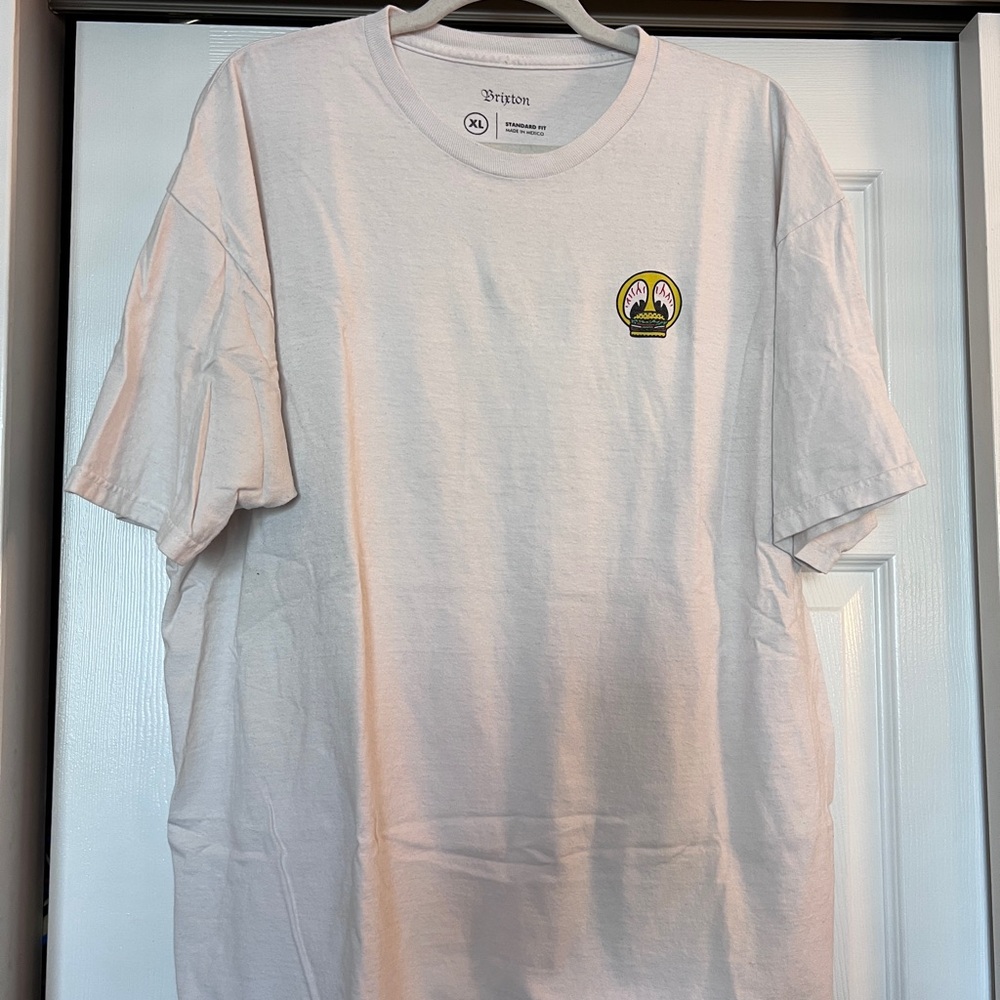 Brixton White Short Sleeve Tee Classic Crew Neck
